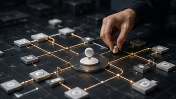 Verbundene Workflow-Module mit menschlicher Kontrolle in einem Automatisierungssystem.
